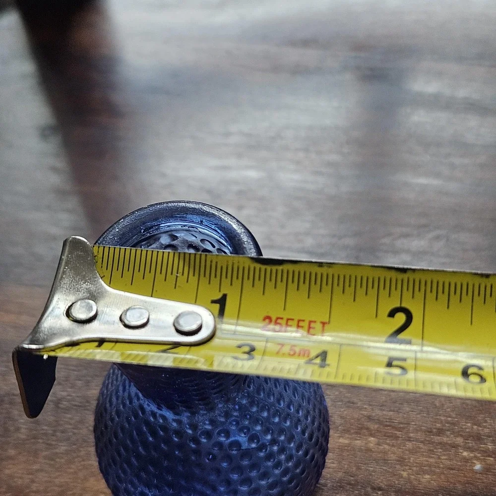 Vintage Cobalt Blue Hobnail Bud Vase Made in Taiwan‎ Mini Shelf Decor